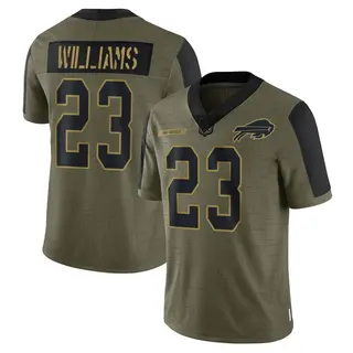 Aaron Williams Buffalo Bills Youth Limited 2021 Salute To Service Nike Jersey - Olive
