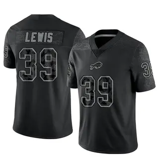 Cam Lewis Buffalo Bills Men's Limited Reflective Nike Jersey - Black