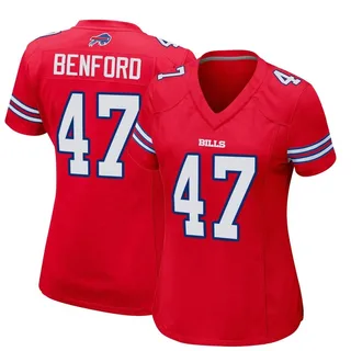 Christian Benford Buffalo Bills Women's Game Alternate Nike Jersey - Red