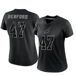 Christian Benford Buffalo Bills Women's Limited Reflective Nike Jersey - Black