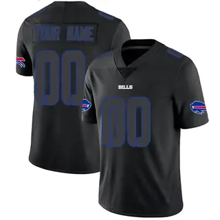 Custom Buffalo Bills Men's Limited Custom Nike Jersey - Black Impact