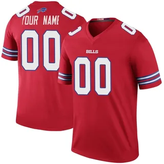 Custom Buffalo Bills Youth Custom Color Rush Legend Nike Jersey - Red