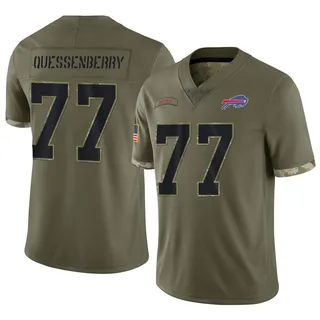 David Quessenberry Buffalo Bills Men's Limited 2022 Salute To Service Nike Jersey - Olive