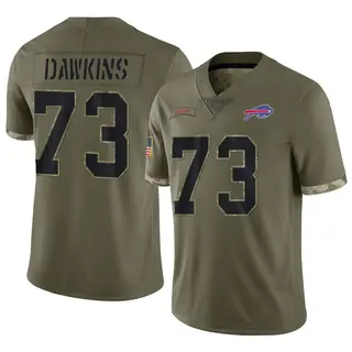 Dion Dawkins Buffalo Bills Men's Limited 2022 Salute To Service Nike Jersey - Olive