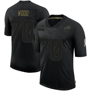 Eric Wood Buffalo Bills Men's Limited 2020 Salute To Service Nike Jersey - Black