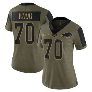 Eric Wood Buffalo Bills Women's Limited 2021 Salute To Service Nike Jersey - Olive