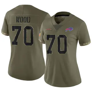 Eric Wood Buffalo Bills Women's Limited 2022 Salute To Service Nike Jersey - Olive