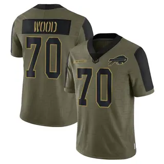 Eric Wood Buffalo Bills Youth Limited 2021 Salute To Service Nike Jersey - Olive