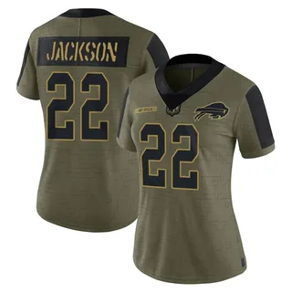 Fred Jackson Buffalo Bills Women's Limited 2021 Salute To Service Nike Jersey - Olive