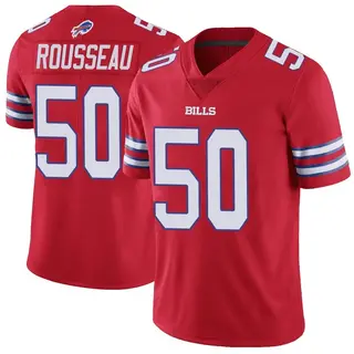 Greg Rousseau Buffalo Bills Men's Limited Color Rush Vapor Untouchable Nike Jersey - Red
