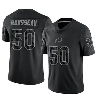 Greg Rousseau Buffalo Bills Men's Limited Reflective Nike Jersey - Black