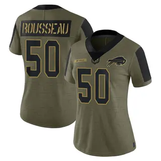 Greg Rousseau Buffalo Bills Women's Limited 2021 Salute To Service Nike Jersey - Olive