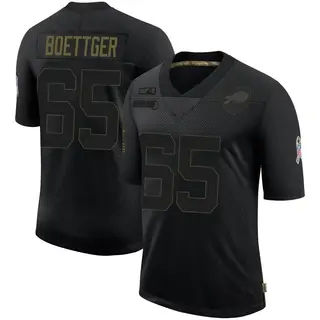 Ike Boettger Buffalo Bills Men's Limited 2020 Salute To Service Nike Jersey - Black