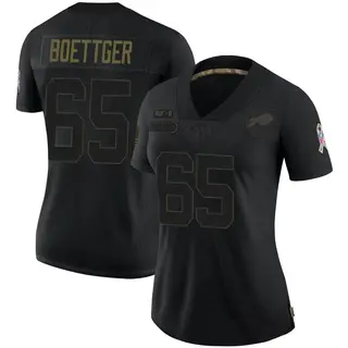 Ike Boettger Buffalo Bills Women's Limited 2020 Salute To Service Nike Jersey - Black