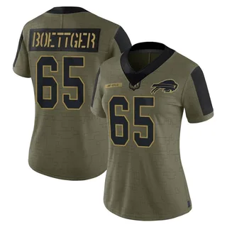Ike Boettger Buffalo Bills Women's Limited 2021 Salute To Service Nike Jersey - Olive