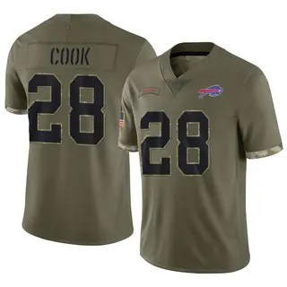 James Cook Buffalo Bills Men's Limited 2022 Salute To Service Nike Jersey - Olive
