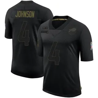 Jaquan Johnson Buffalo Bills Men's Limited 2020 Salute To Service Nike Jersey - Black