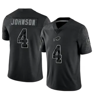 Jaquan Johnson Buffalo Bills Men's Limited Reflective Nike Jersey - Black