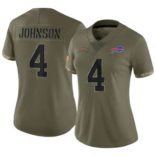 Jaquan Johnson Buffalo Bills Women's Limited 2022 Salute To Service Nike Jersey - Olive