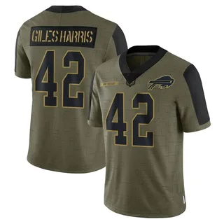 Joe Giles-Harris Buffalo Bills Youth Limited 2021 Salute To Service Nike Jersey - Olive