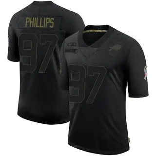Jordan Phillips Buffalo Bills Men's Limited 2020 Salute To Service Nike Jersey - Black