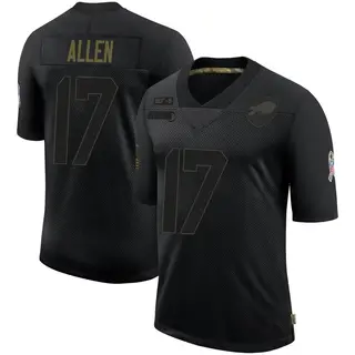 Josh Allen Buffalo Bills Men's Limited 2020 Salute To Service Nike Jersey - Black