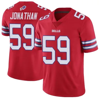 Kingsley Jonathan Buffalo Bills Men's Limited Color Rush Vapor Untouchable Nike Jersey - Red