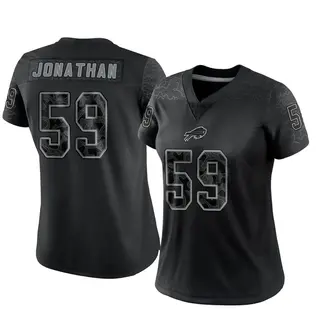 Kingsley Jonathan Buffalo Bills Women's Limited Reflective Nike Jersey - Black