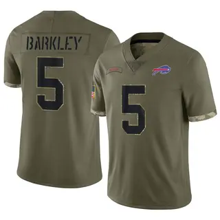 Matt Barkley Buffalo Bills Men's Limited 2022 Salute To Service Nike Jersey - Olive