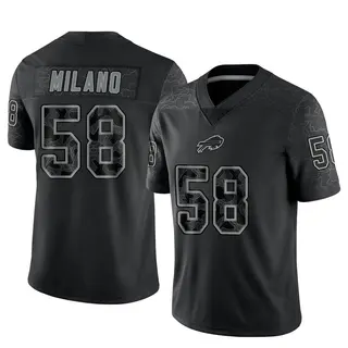 Matt Milano Buffalo Bills Men's Limited Reflective Nike Jersey - Black
