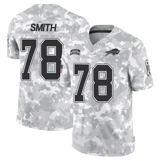 Men's Bruce Smith Buffalo Bills Men's Limited Arctic Camo 2024 Salute to Service Nike Jersey