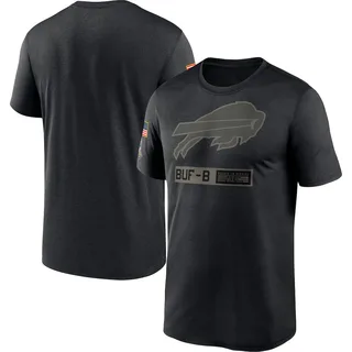 Men's Buffalo Bills Black 2020 Salute to Service Team Logo Performance T-Shirt