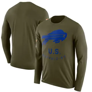 Men's Buffalo Bills Olive 2018 Salute to Service Sideline Legend Performance Long Sleeve T-Shirt