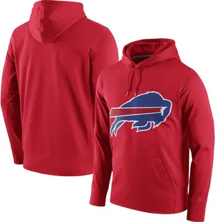 Men's Buffalo Bills Red Circuit Logo Essential Performance Pullover Hoodie