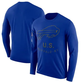 Men's Buffalo Bills Royal 2018 Salute to Service Sideline Legend Performance Long Sleeve T-Shirt