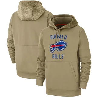 Men's Buffalo Bills Tan 2019 Salute to Service Sideline Therma Pullover Hoodie