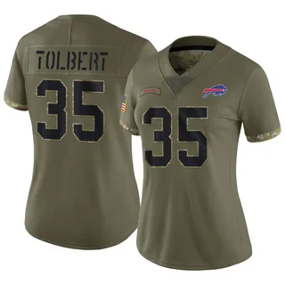 Mike Tolbert Buffalo Bills Women's Limited 2022 Salute To Service Nike Jersey - Olive
