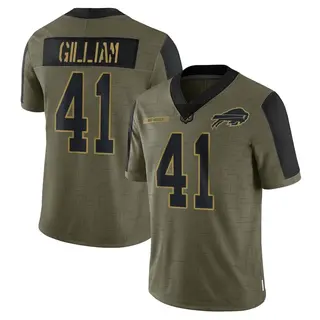 Reggie Gilliam Buffalo Bills Youth Limited 2021 Salute To Service Nike Jersey - Olive