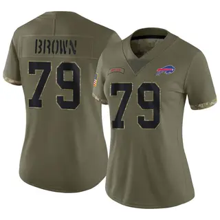 Spencer Brown Buffalo Bills Women's Limited Olive 2022 Salute To Service Nike Jersey - Brown