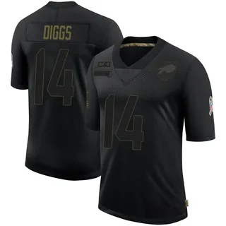 Stefon Diggs Buffalo Bills Youth Limited 2020 Salute To Service Nike Jersey - Black