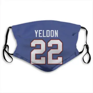 T.J. Yeldon Buffalo Bills Reusable & Washable Face Mask