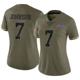 Taron Johnson Buffalo Bills Women's Limited 2022 Salute To Service Nike Jersey - Olive