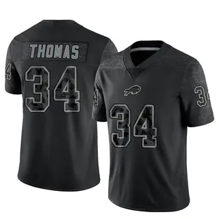 Thurman Thomas Buffalo Bills Men's Limited Reflective Nike Jersey - Black