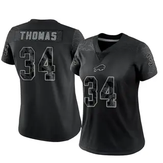 Thurman Thomas Buffalo Bills Women's Limited Reflective Nike Jersey - Black