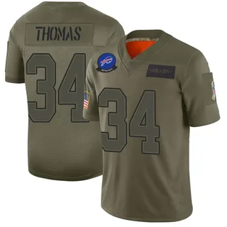 Thurman Thomas Buffalo Bills Youth Limited 2019 Salute to Service Nike Jersey - Camo