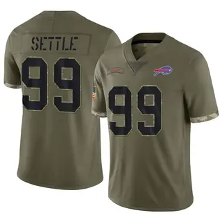 Tim Settle Buffalo Bills Men's Limited 2022 Salute To Service Nike Jersey - Olive