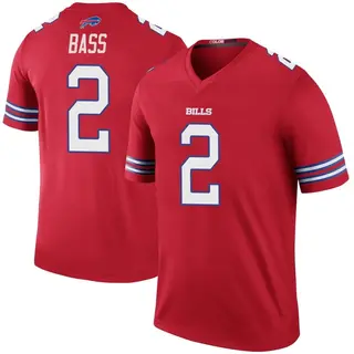 Tyler Bass Buffalo Bills Men's Color Rush Legend Nike Jersey - Red