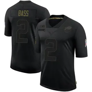 Tyler Bass Buffalo Bills Men's Limited 2020 Salute To Service Nike Jersey - Black