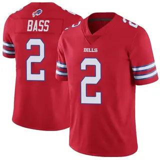 Tyler Bass Buffalo Bills Men's Limited Color Rush Vapor Untouchable Nike Jersey - Red