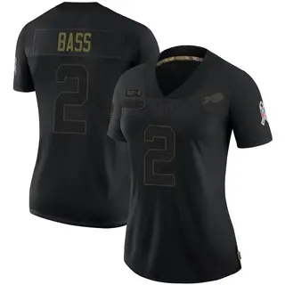 Tyler Bass Buffalo Bills Women's Limited 2020 Salute To Service Nike Jersey - Black